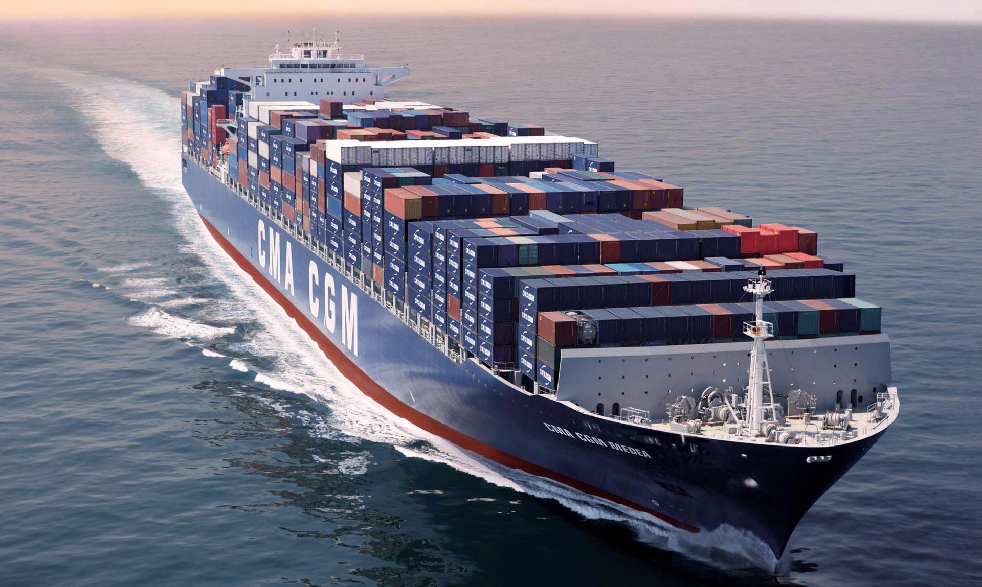 Shipping containers prepared for international delivery